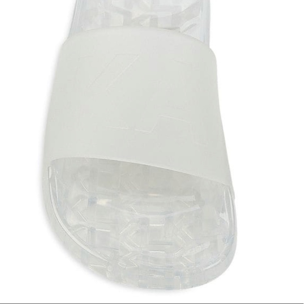 NWT Karl Lagerfeld Taylin clear monogramm pool slides new NIB SZ 8 Paris - Picture 4 of 5